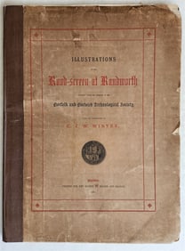 1867 ILLUSTRATIONS of the ROOD SCREEN in RANWORTH antique ILLUSTRATED FOLIO