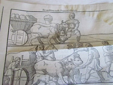 1573 ROMAN & GREEK WEIGHTS & MEASURES illustrated ANTIQUE scarce