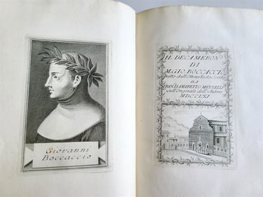 1761 BOCCACCIO IL DECAMERON antique in ITALIAN