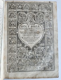 1629 BIBLE in ENGLISH antique ILLUSTRATED Old & New Testament