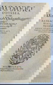 1630 HOMEROS ODYSSEA antique in GREEK & LATIN RARE
