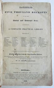 1829 MACKENZIE'S FIVE THOUSAND RECEIPTS USEFUL & DOMESTIC ARTS antique AMERICANA