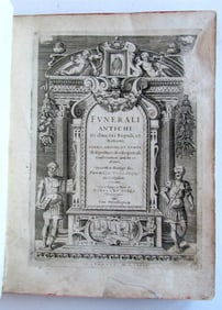 1574 ILLUSTRATED ANCIENT BURIAL RITES antique Funerali antichi VELLUM BINDING