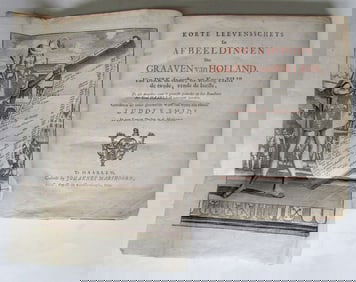 1744 NETHERLANDS HISTORY ILLUSTRATED antique 37 ENGRAVINGS