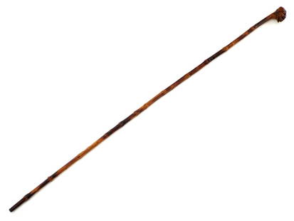 Beautiful Hand Carved Antique Wooden Walking Cane: Beautiful Hand Carved Antique Wooden Walking Cane. Full Length 35 Inches