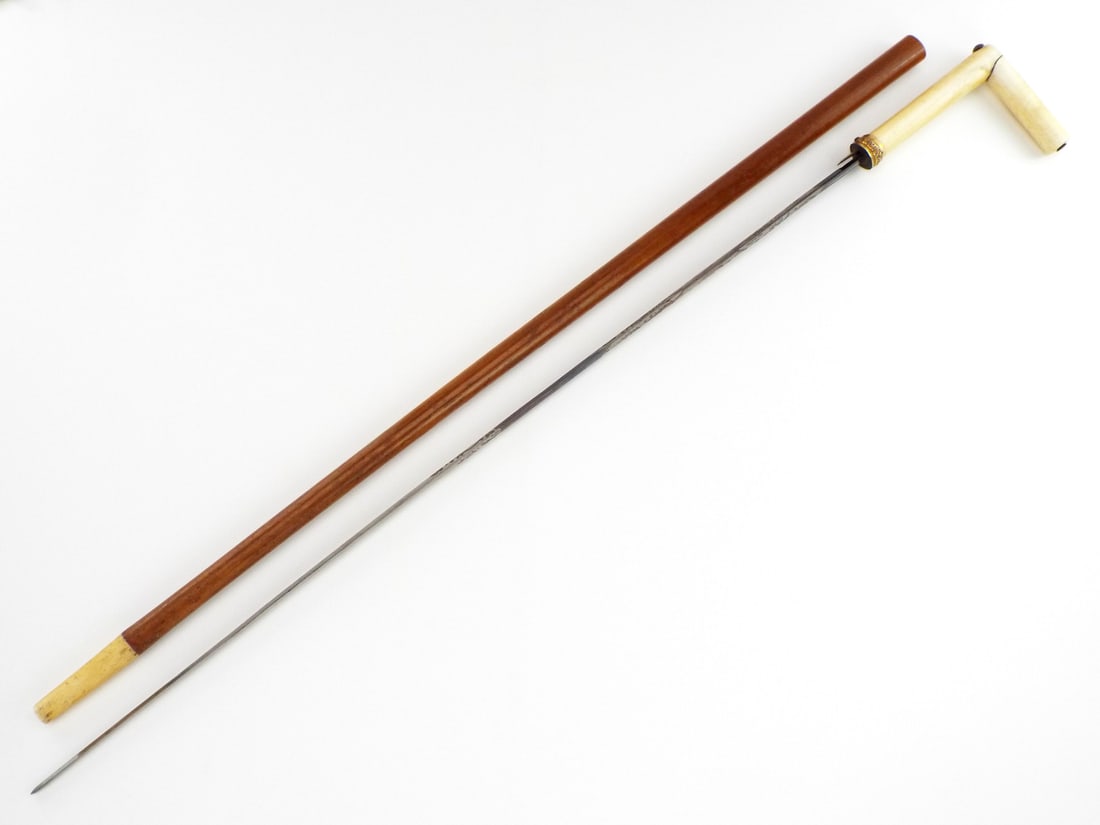 American Civil War era Sword Cane, Fine Etched Blade (1 of 20)