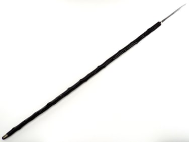 Rare Italian self defence 19 C. walking cane concealed flick Blade