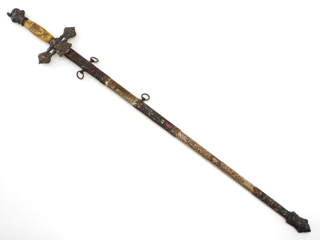 Antique American Civil War era Masonic Fraternal Presentation Sword, FINE Hilt (1 of 12)