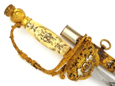 Very Fancy Antique Ceremonial Odd Fellow Sword