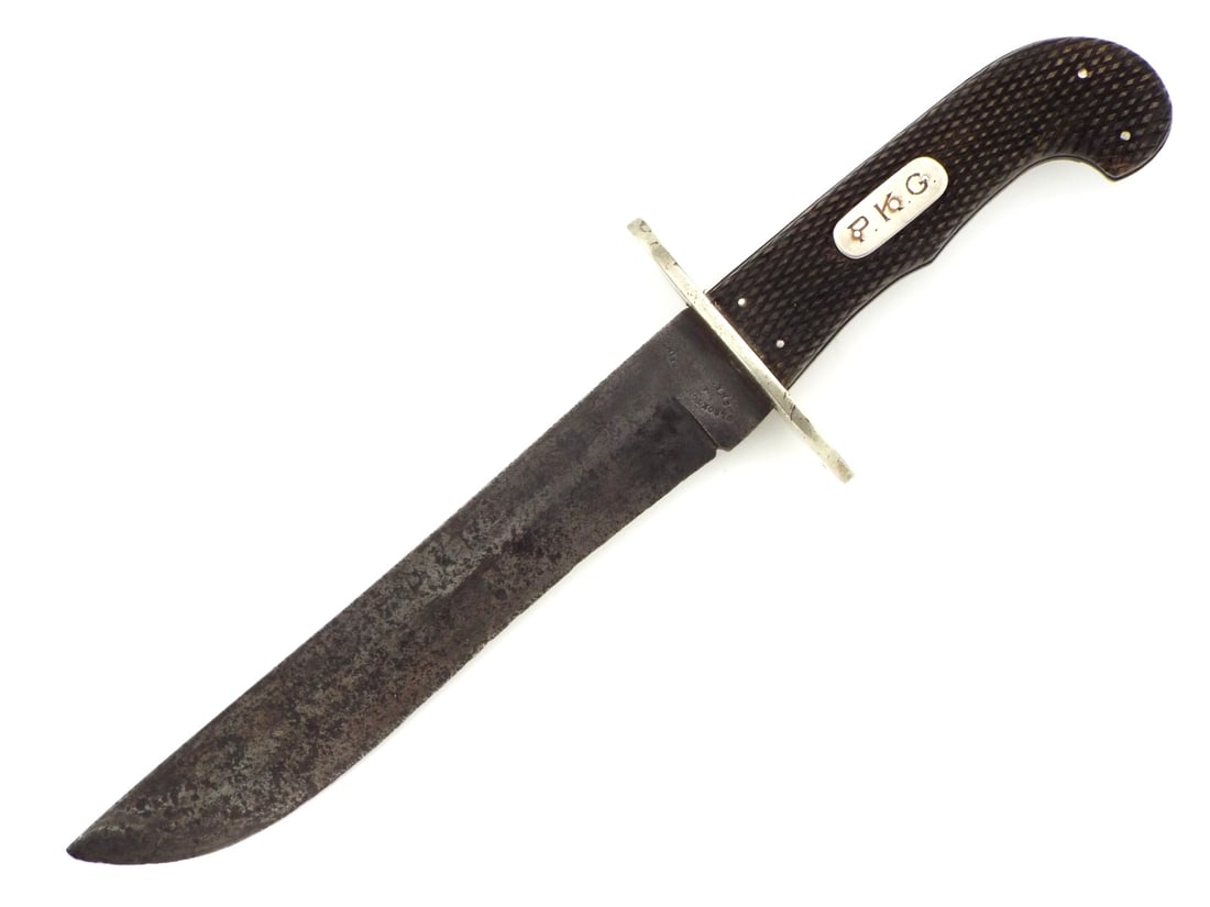 RARE MAKER American Civil War Officer Bowie Knife by FLOCKTON TOMPKIN SHEFFIELD (1 of 15)