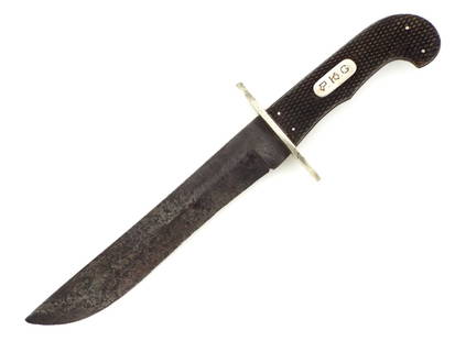 RARE MAKER American Civil War Officer Bowie Knife by FLOCKTON TOMPKIN SHEFFIELD: RARE MAKER American Civil War Officer Bowie Knife by FLOCKTON TOMPKIN SHEFFIELD. Full Length 12 Inches Blade Length 7 Inches