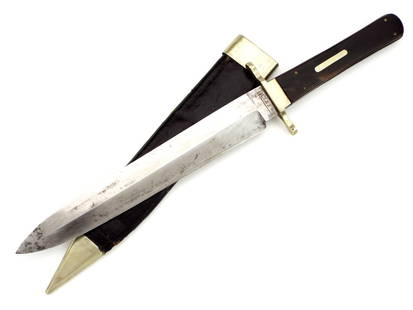 IDENTIFIED 23rd Wisconsin Civil War Soldier DEATH TO TRAITORS Bowie Knife: IDENTIFIED 23rd Wisconsin Civil War Soldier DEATH TO TRAITORS Bowie Knife. The Soldier Scratched His Name Twice On The Upper Mount Of The Scabbard. The First Try Was Not Very Good, But Is Clearly "L.J