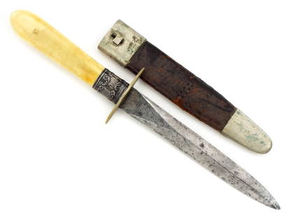 RARE American Civil War era Bowie Knife by IXL WOSTENHOLM SHEFFIELD: RARE American Civil War era Bowie Knife by IXL WOSTENHOLM SHEFFIELD. Unusual Form Blade Full Length 9.5 Inches Blade Length 5 Inches