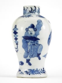 Antique Chinese Blue and White Porcelain Vase