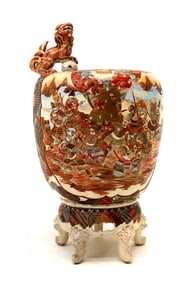 Antique Japanese Satsuma Giant Palace Vase