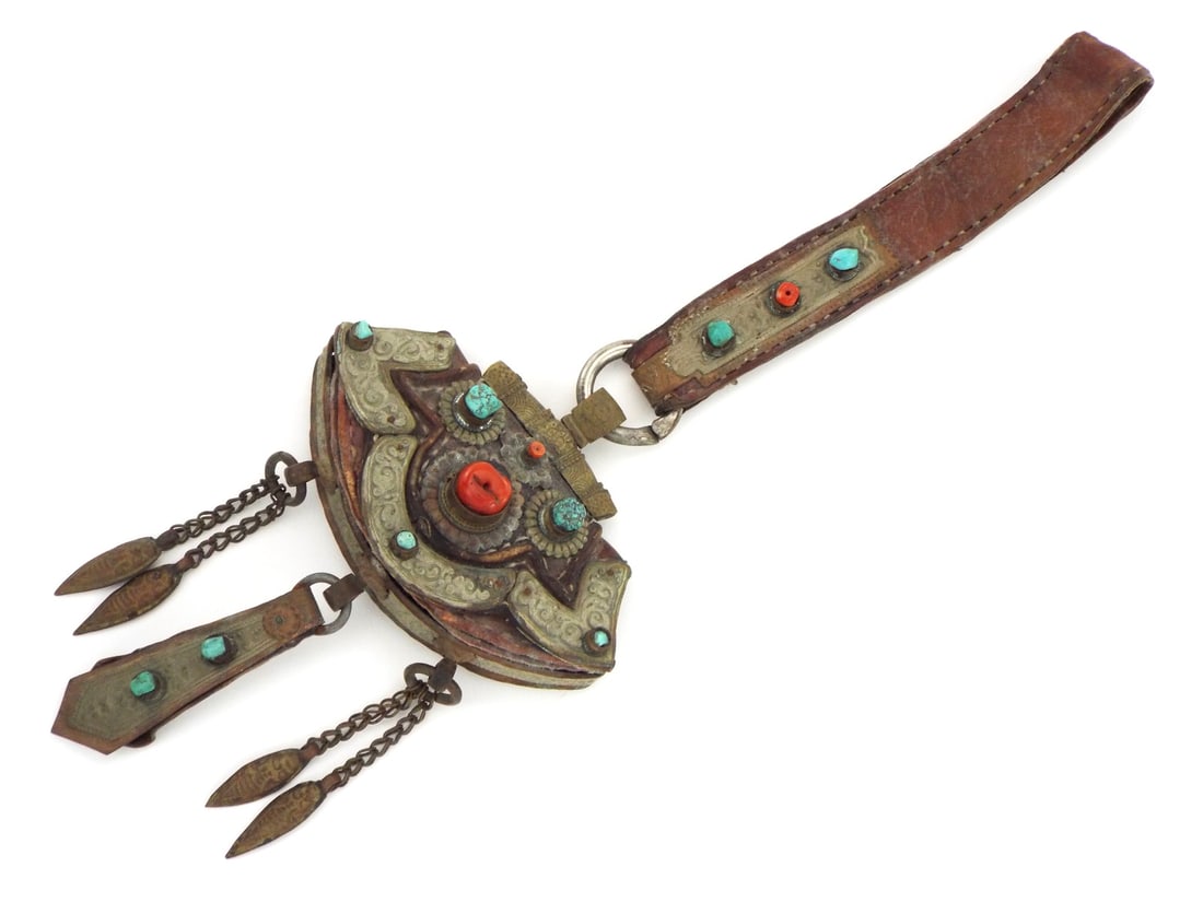 Antique Tibetan Flint Match Striker Pouch (1 of 14)