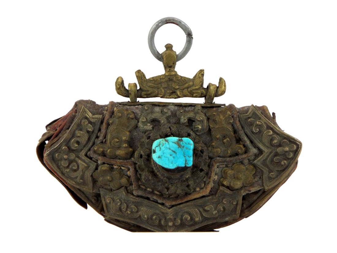 Antique Tibetan Flint Match Striker Pouch (1 of 12)