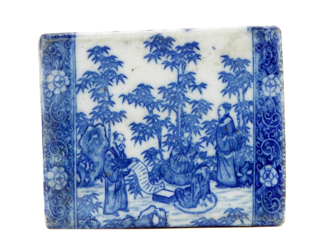 Antique Chinese Blue And White Porcelain Opium Den Pillow (1 of 12)