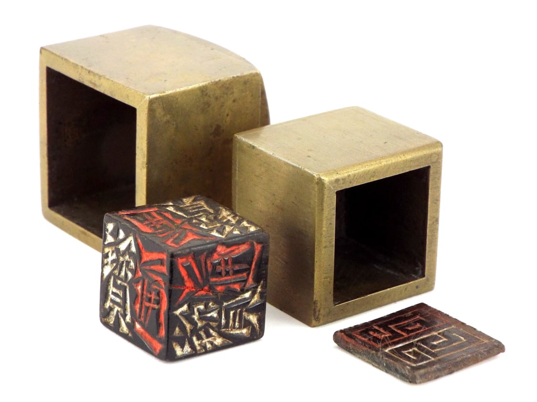 Antique Chinese Bronze Cube Gambling Device (1 of 8)