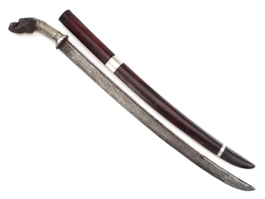 Antique Palembang Silver Mounted Pedang Sword