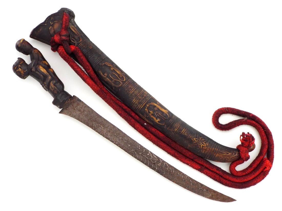 Rare 19th C. Indonesian Bali KERIS Dagger.: Rare 19th C. Indonesian Bali KERIS Dagger. Full Length 17 Inches Blade Length 10 Inches