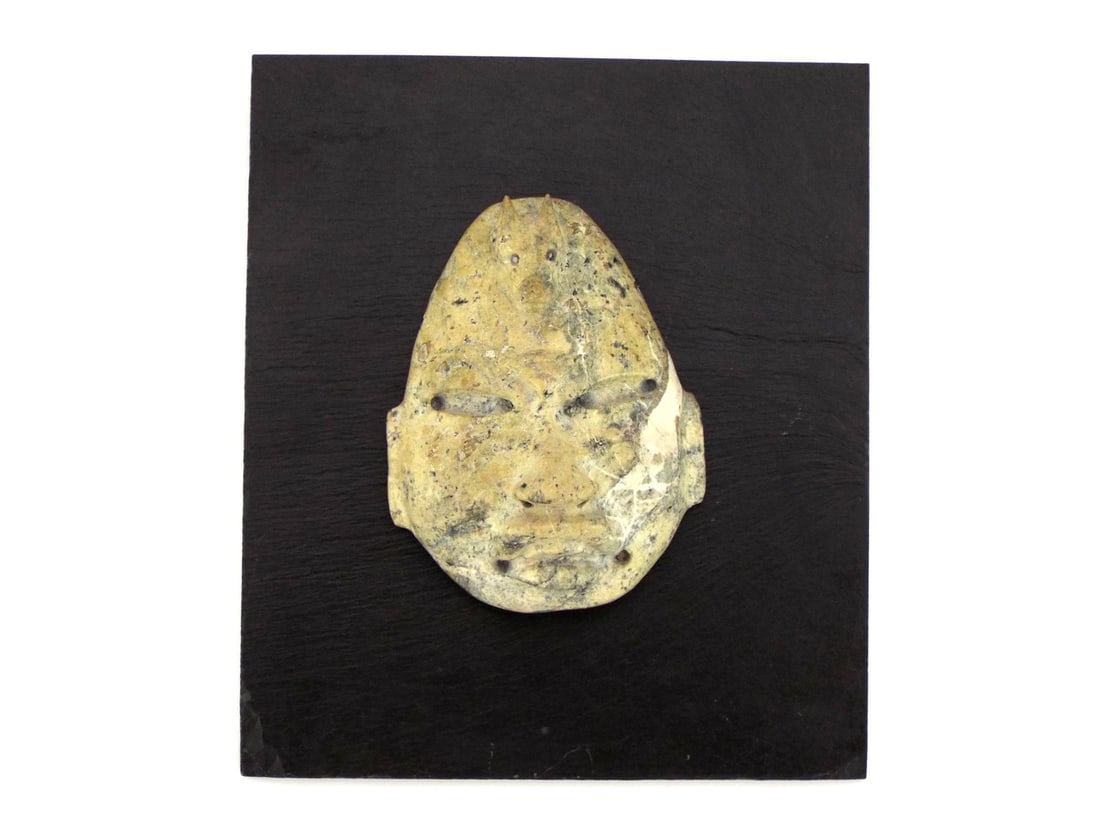 Chinese Antique Stone Head, Shamanic Transformation: Chinese Antique Stone Head, Shamanic Transformation. 8 Inches by 7 Inches