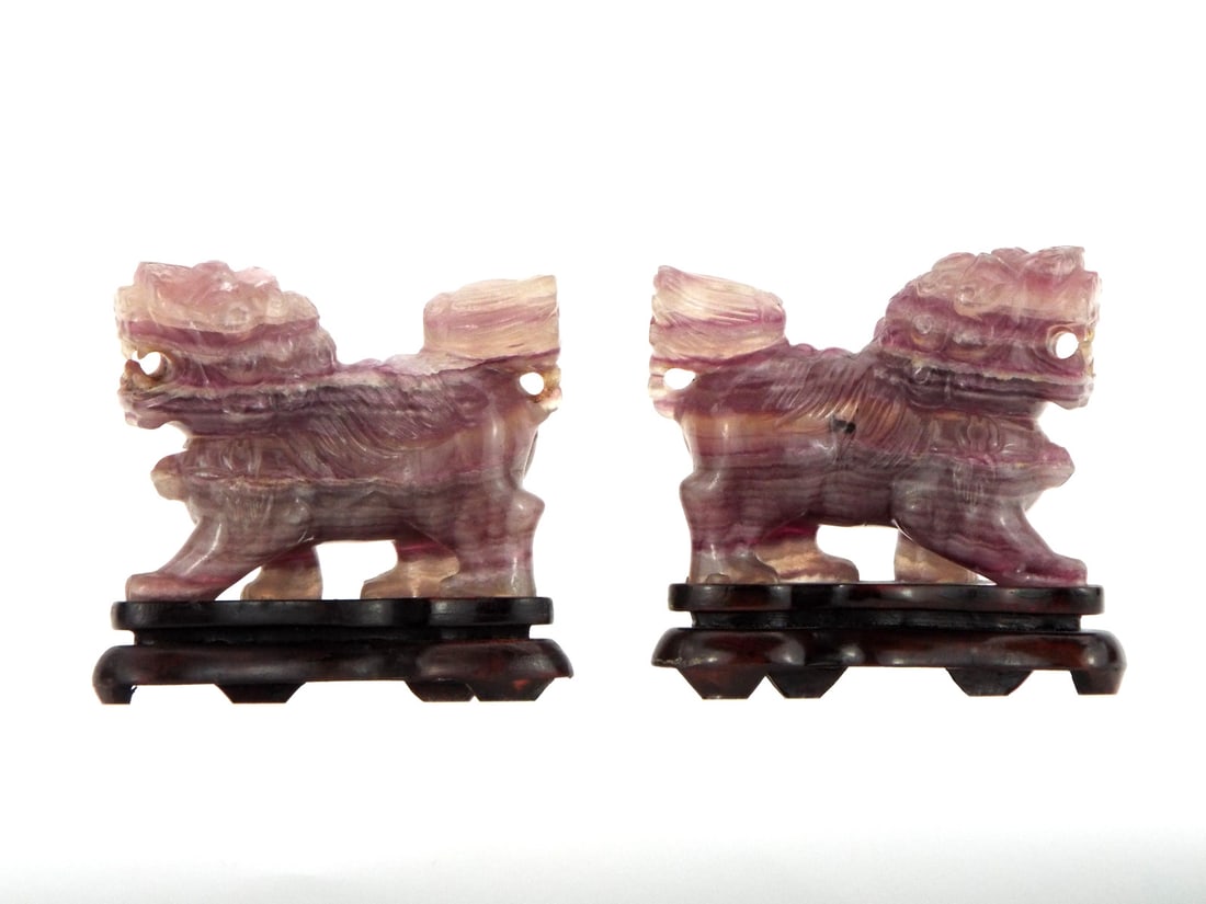 Antique Chinese Statue Foo Dog In Amethyst (1 of 11)