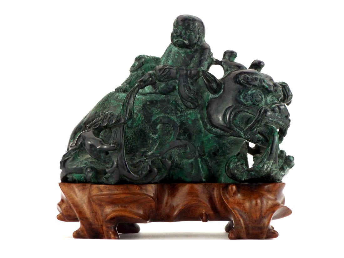 Antique Chinese Foo Dog Lion Statue (1 of 11)