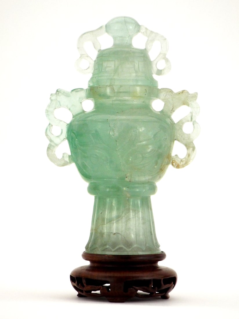 Antique Chinese Carved Jade Vase (1 of 13)