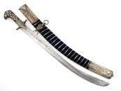 Silver Mounted Arab Yemenite Saif with 17th C. European Blade