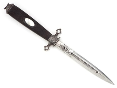 FINE Napoleonic French Naval Officers Navy Dirk Dagger. Pierced Blade