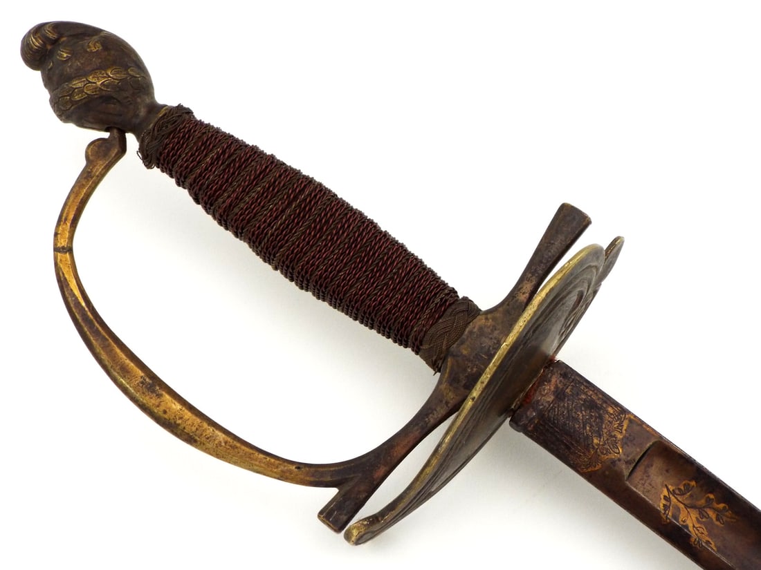 French Napoleonic Officers EPPIE Rapier Sword, Strong Blued & Gilt Blade.: French Napoleonic Officers EPPIE Rapier Sword, Strong Blued & Gilt Blade Full Length 40 Inches Blade Length 33 Inches