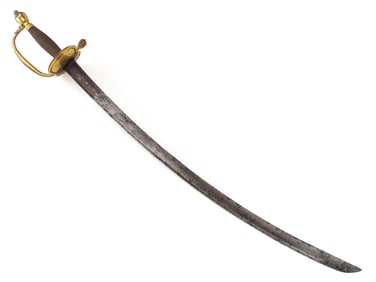 Interesting British Pattern 1796 Officers Spadroon Sword With Curved Blade