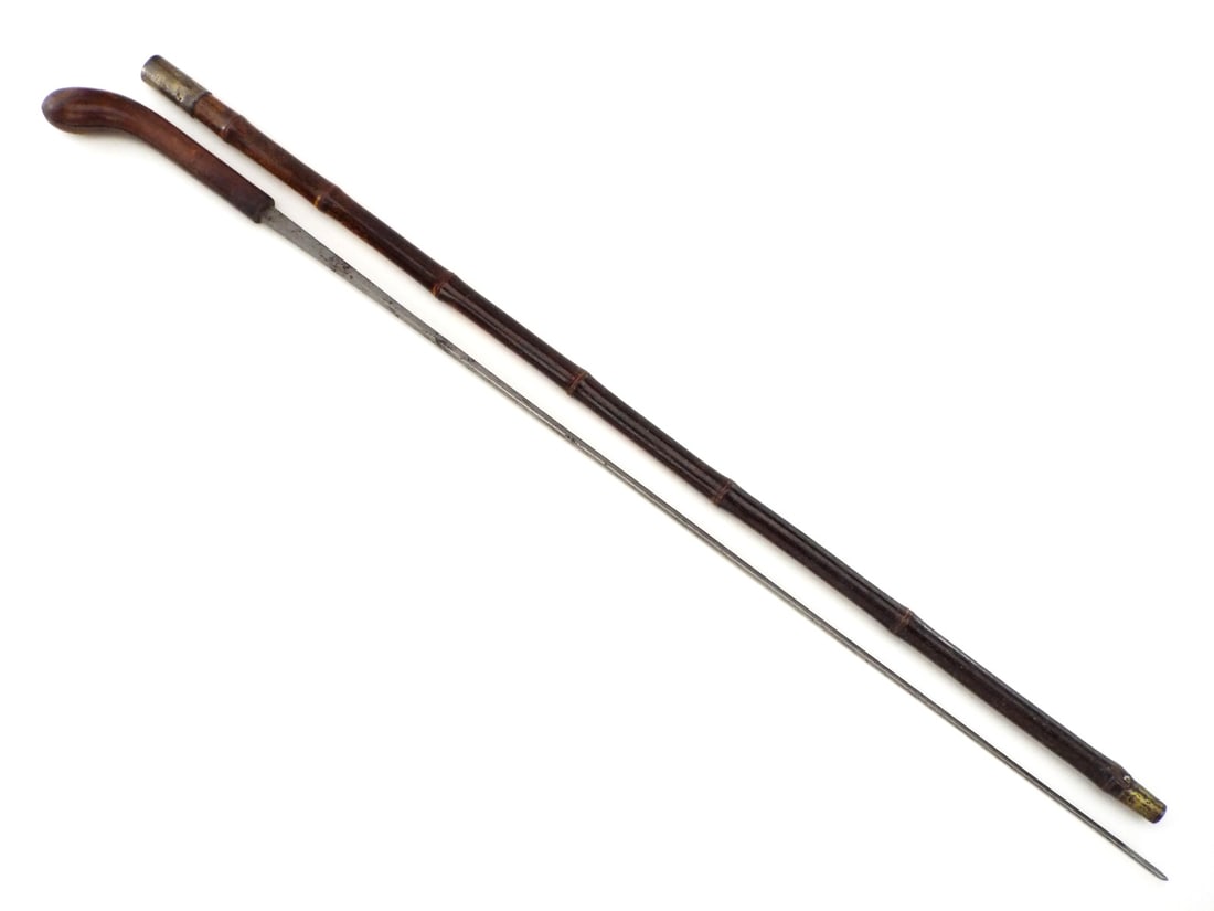 RARE BAMBOO Antique Walking Sword Cane (1 of 11)