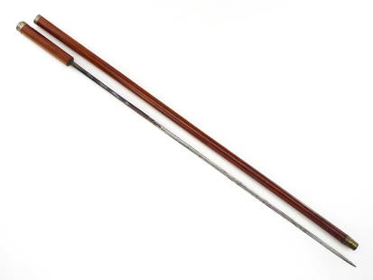 American Civil War era Sword Cane, Fine Etched Blade: American Civil War era Sword Cane, Fine Etched Blade Full Length 36 Inches Blade Length 26.5 Inches
