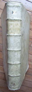 1755 ANTIQUE VELLUM BOUND FOLIO S. LEONIS MAGNI PAPAE PRIMI OPERA OMNIA: S. LEONIS MAGNI PAPAE PRIMI OPERA OMNIA AD MANUSCRIPTOS CODICES EMENDATA NOVIS MONUMENTIS AUCTA. Rome: Collini, 1755. Size 14 3/4 by 9 3/4". Bound in period full vellum, light soiling/toning. Very goo