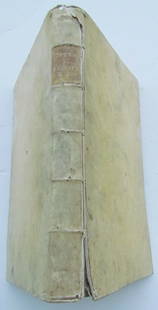 1753 ANTIQUE VELLUM BOUND FOLIO S. LEONIS MAGNI PAPAE PRIMI OPERA OMNIA: S. LEONIS MAGNI PAPAE PRIMI OPERA OMNIA AD MANUSCRIPTOS CODICES EMENDATA NOVIS MONUMENTIS AUCTA. Rome: Collini, 1753. Size 14 3/4 by 9 3/4". Bound in period full vellum, light soiling/toning. Some dam
