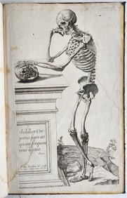 1765 ABREGE D'ANATOMIE w/ ENGRAVINGS after Calcar & Vesalius antique LARGE FOLIO