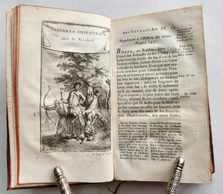 1749 HISTOIRE des VOYAGES antique vol. 25 CHINA KOREA TIBET illustrated