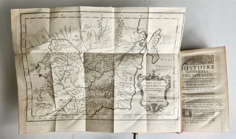 1749 HISTOIRE des VOYAGES antique vol. 28 illustrated CHINA TRAVELS