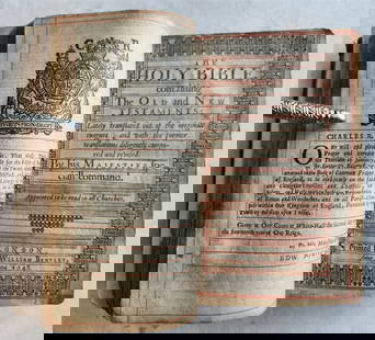 1648 BIBLE in ENGLISH antique Old & New Testament LONDON - William Bentley: Bible [English]. The Holy Bible, containing the Old Testament and New Testaments:. Lately translated out of the original tongues, and with the former translations diligently compared and revised, by h