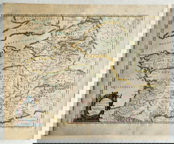 1640 Abraham Ortelius MAP of ANCIENT FRANCE by WILLEM BLAEU antique AUTHENTIC