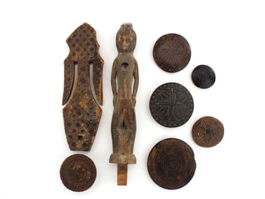 Lot of Antique Wooden African Art