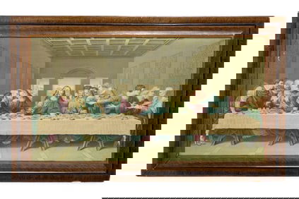 Large Painting Last Supper Jesus With Disciples