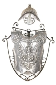 Decorative Armor Breastplate and Helmet Wall Hanger