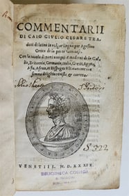 1539 COMMENTARIES of Gaius Julius CAESAR antique 16th CENTURY ILLUSTRATED