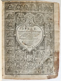 1608 BREECHES BIBLE in ENGLISH antique Old & New Testament LONDON ROBERT BARKER