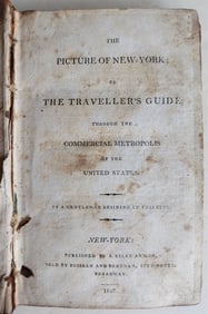1807 THE PICTURE of NEW YORK or TRAVELLER'S GUIDE antique