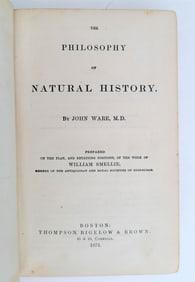 1872 PHILOSOPHY OF NATURAL HISTORY by WILLIAM SMELLE antique