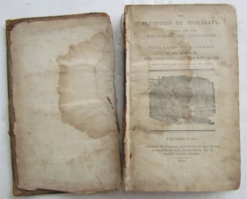 1810 BLOSSOMS of MORALITY antique PHILADELPHIA AMERICANA illustrated